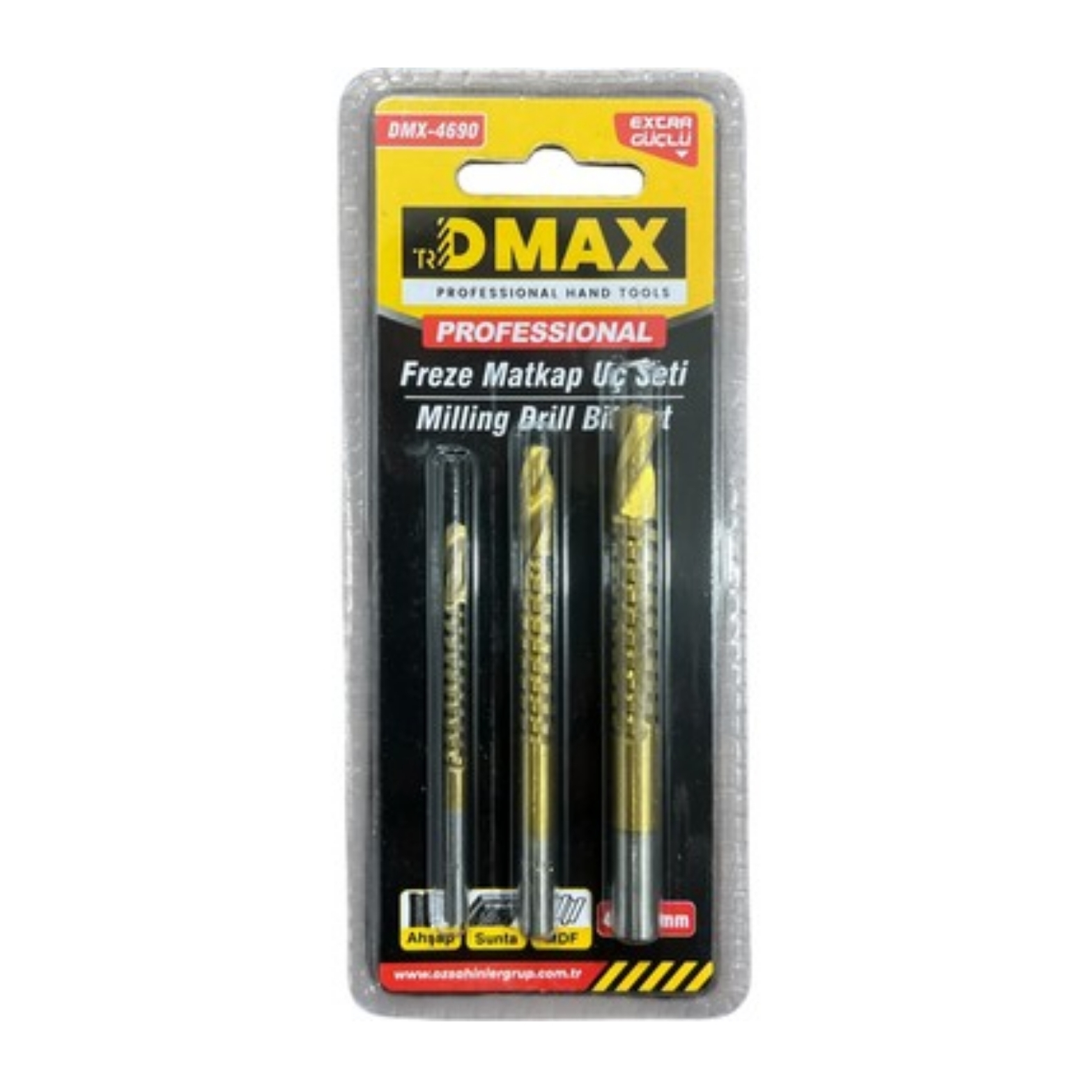 DMAX FREZE MATKAP UCU SETİ 3 PCS 4-6-8 MM